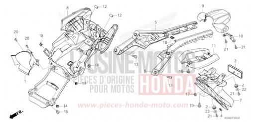 REAR FENDER CBF300NAN de 2022